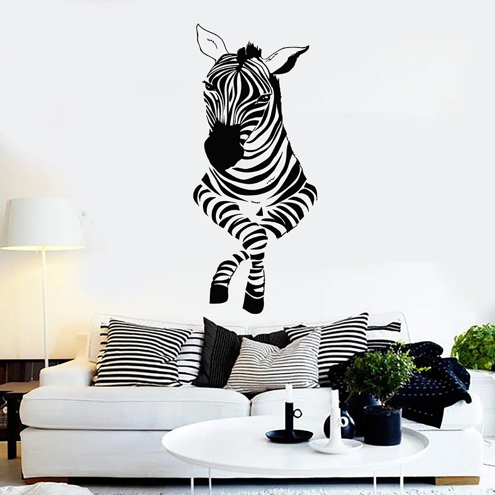 Funny Zebra Zoo Vinyl Wall Decal Home Decor Art Mural Removable Wall