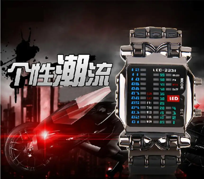 

Binary Electronic LED Watch Crab LED Watch Cool Crab Watch