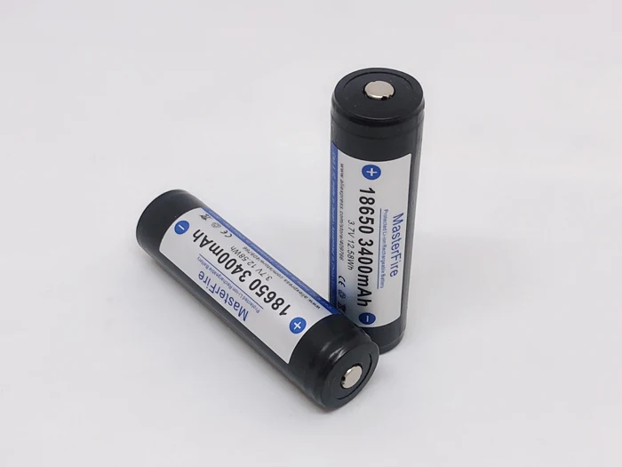 

2pcs/lot MasterFire New Protected Original 18650 3400mah 3.7V Rechargeable Lithium Battery Batteries with PCB Made in Japan