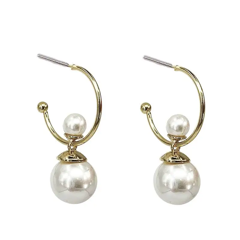 

Korean Designer Drop Earrings For Women Handmade Simulated Pearl Earrings 2019 New Party Jewelry Wholesale Bijoux Elegant Gifts