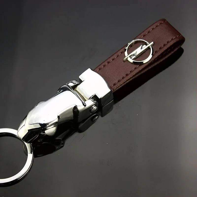 Автомобильный Стильный серебряный Кожаный Автомобильный Брелок для ключей, брелок для ключей, автомобильный держатель для ключей для Opel insignia zafira corsa astra chaviro
