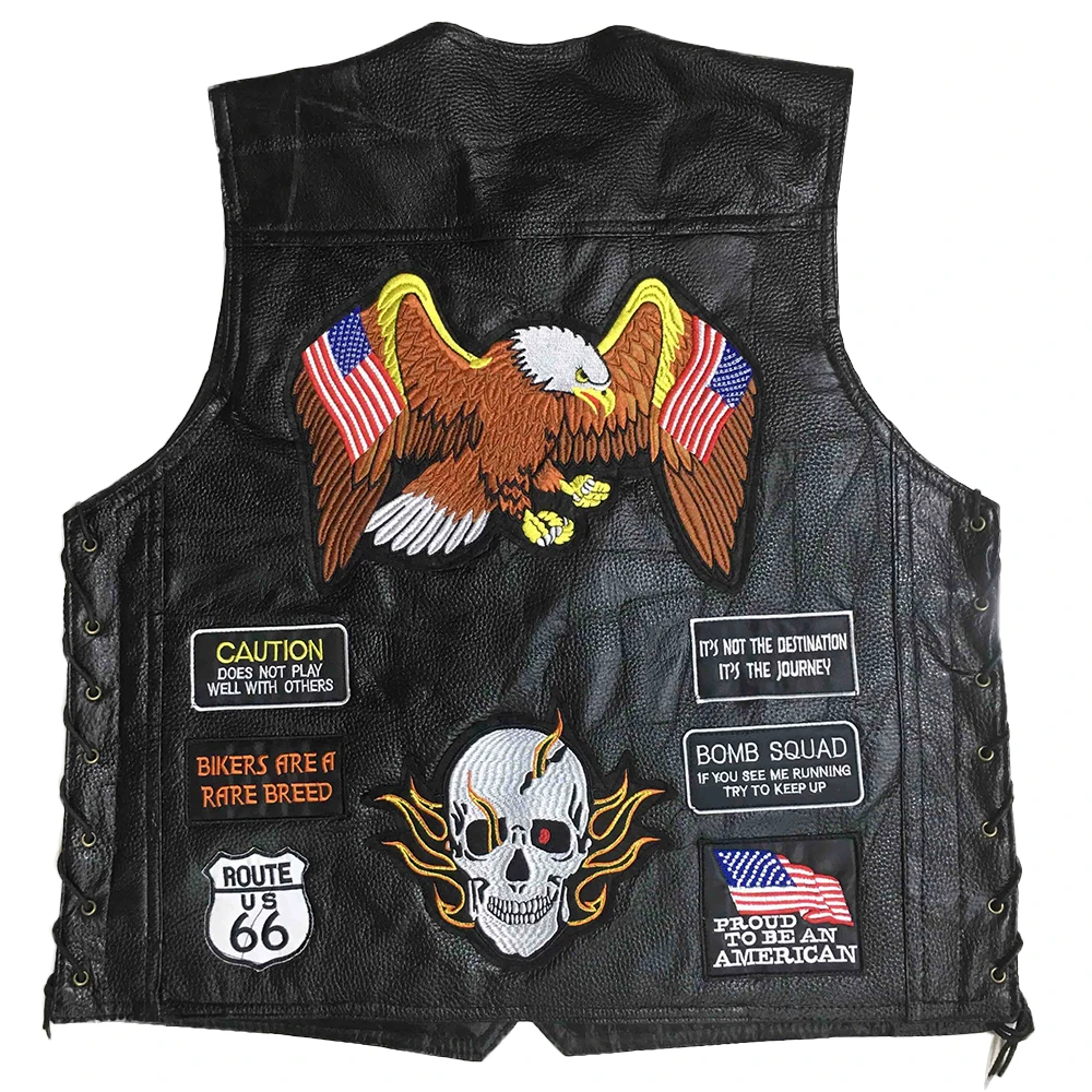 Мотоциклетная куртка, Мужская Байкерская жилетка, кожаная жилетка, куртка для верховой езды в стиле панк, ретро, Jaqueta, повседневная куртка