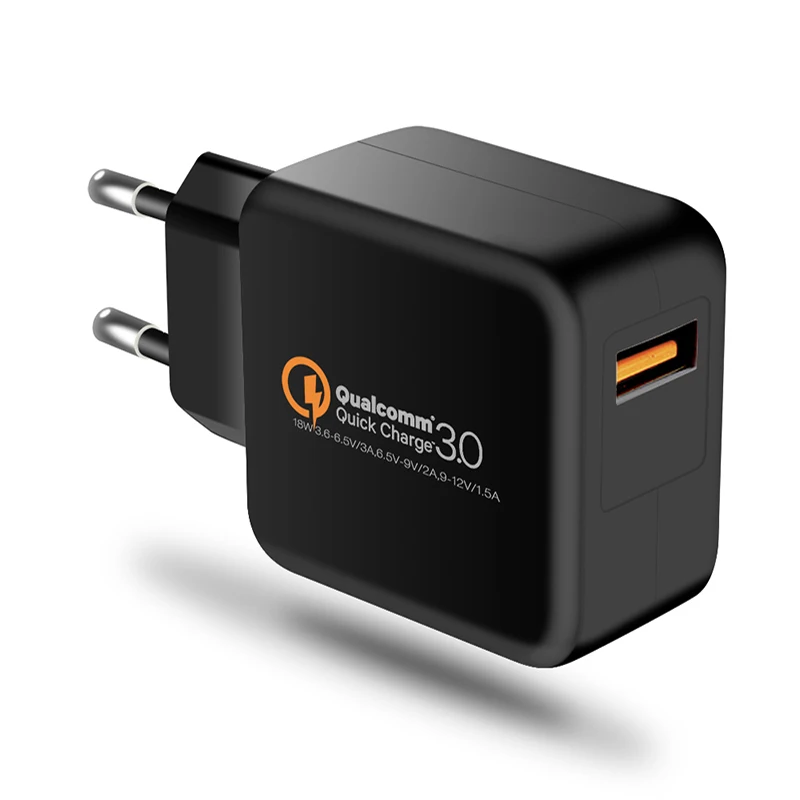 Gourde الهاتف شاحن 18 واط سريعة تهمة 3.0 محول السفر ل iphone الهاتف المحمول شاحن الاتحاد الأوروبي التوصيل جدار USB لسامسونج لهواوي Gourde الهاتف شاحن 18 واط سريعة تهمة 3.0 محول السفر ل iphone الهاتف المحمول شاحن الاتحاد الأوروبي التوصيل جدار USB لسامسونج لهواوي