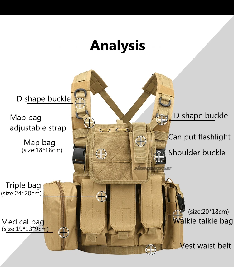 Molle военные тактические жилеты Регулируемый Открытый охотничий жилет журнал сумки CS Wargame Пейнтбол жилет страйкбол жилет