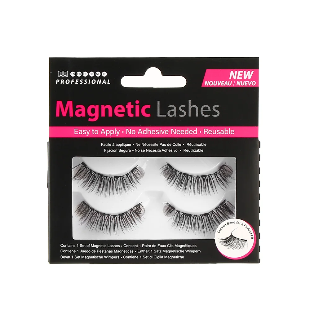 

4PCS Magnetic Eyelashes with 4 Magnets Handmade False Magnetic Lashes Natural Fake Eyelash Extension Faux Eyelashes on Magnets