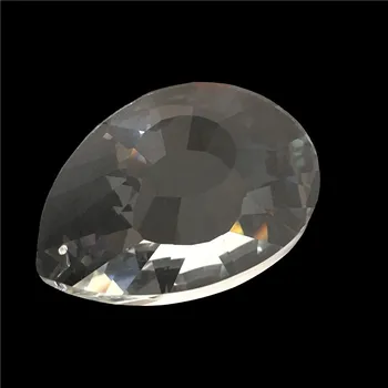 

38mm 50pieces Turtle Tablets Drop One Hole Clear Glass Trimming Parts Crystal Chandelier Part Pendant