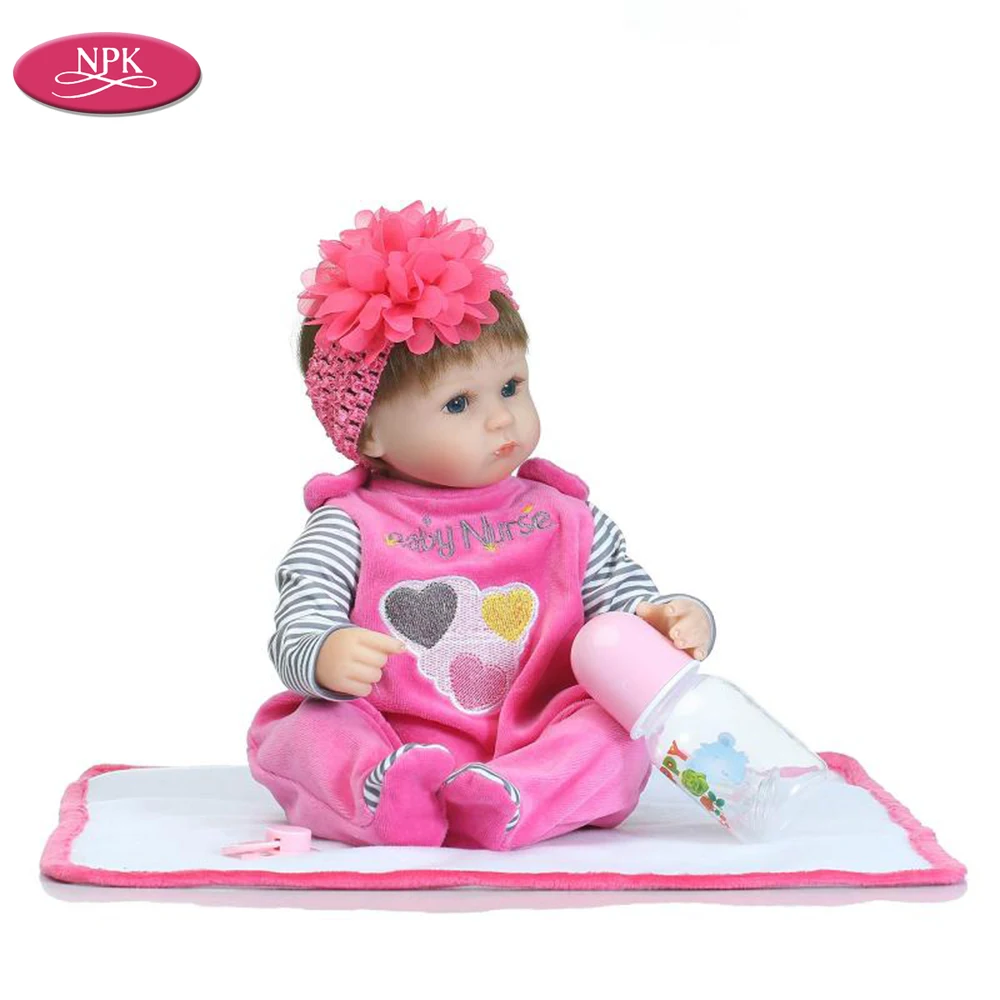 

NPK Realistic Babies Girl Soft Silicone Reborn Baby Doll Children Play House Game Toys New Born Girls Dolls Kids Birthday Gift