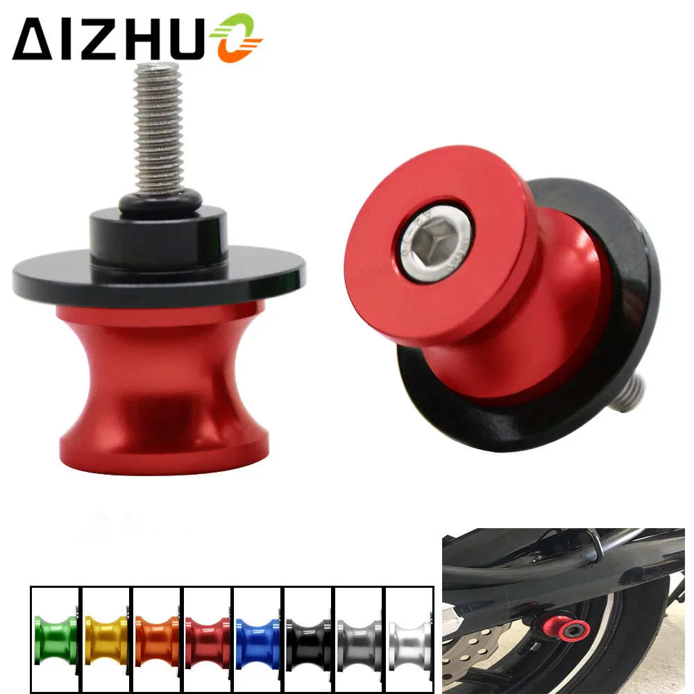 Motorcycle Swingarm Slider Spools 6mm CNC Aluminum alloy motor stand screws one pair For Yamaha YZF R25 yamaha yzf-r25 2014 2015