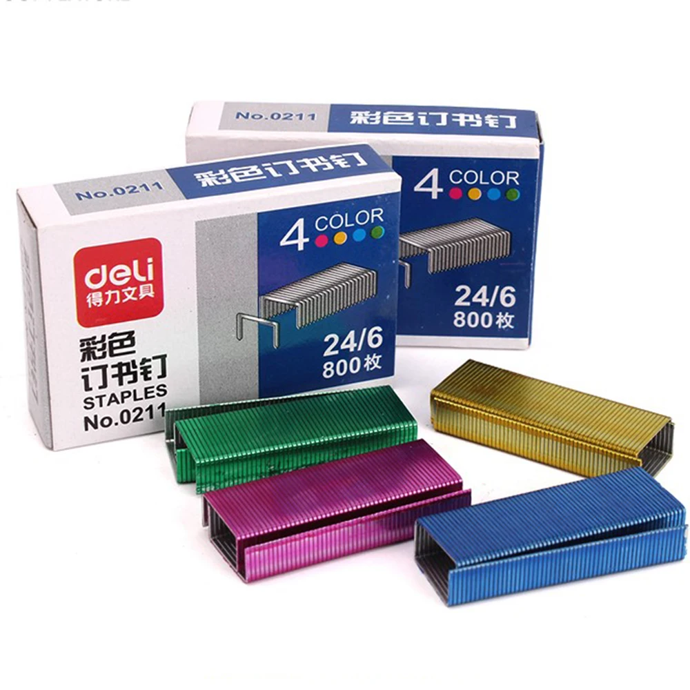 10 Box 8000,24/6 Colorful Colored Staples Stainless Steel Staples for