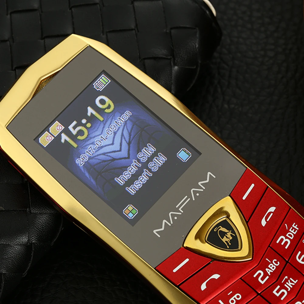 MAFAM A18 супер мини вибрации Роскошный металлический корпус пластик dual sim с кожаным бесплатным Чехол для мобильного телефона P234
