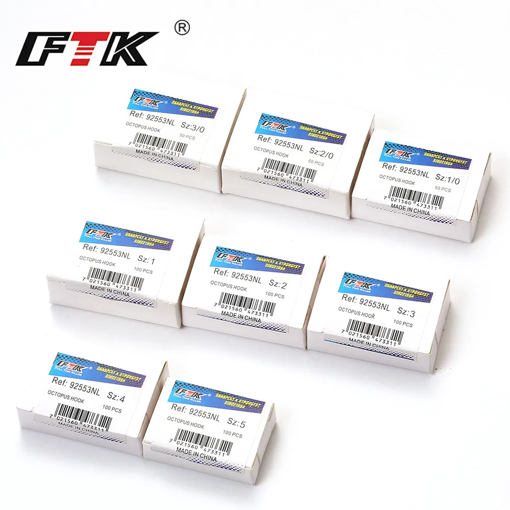 FTK 92553NL Восьмиугольные крючки 3/0#-1/0# и 1#-5# из Норвегии для ловли карпа Anzol рыболовные снасти