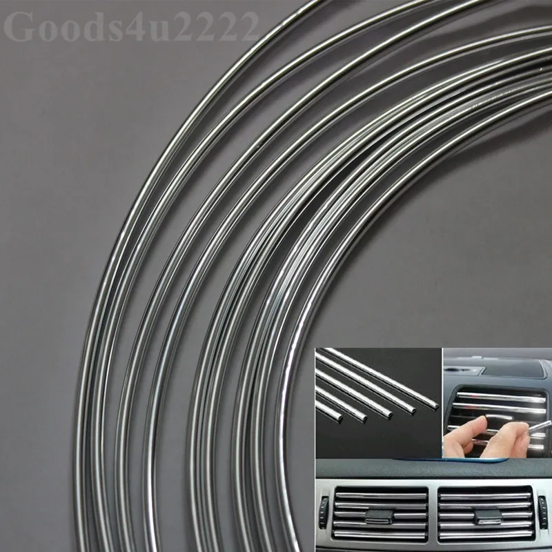1 Piece 13 Meters/42.65Ft Chrome Car Door Edge Guard Moulding Trim