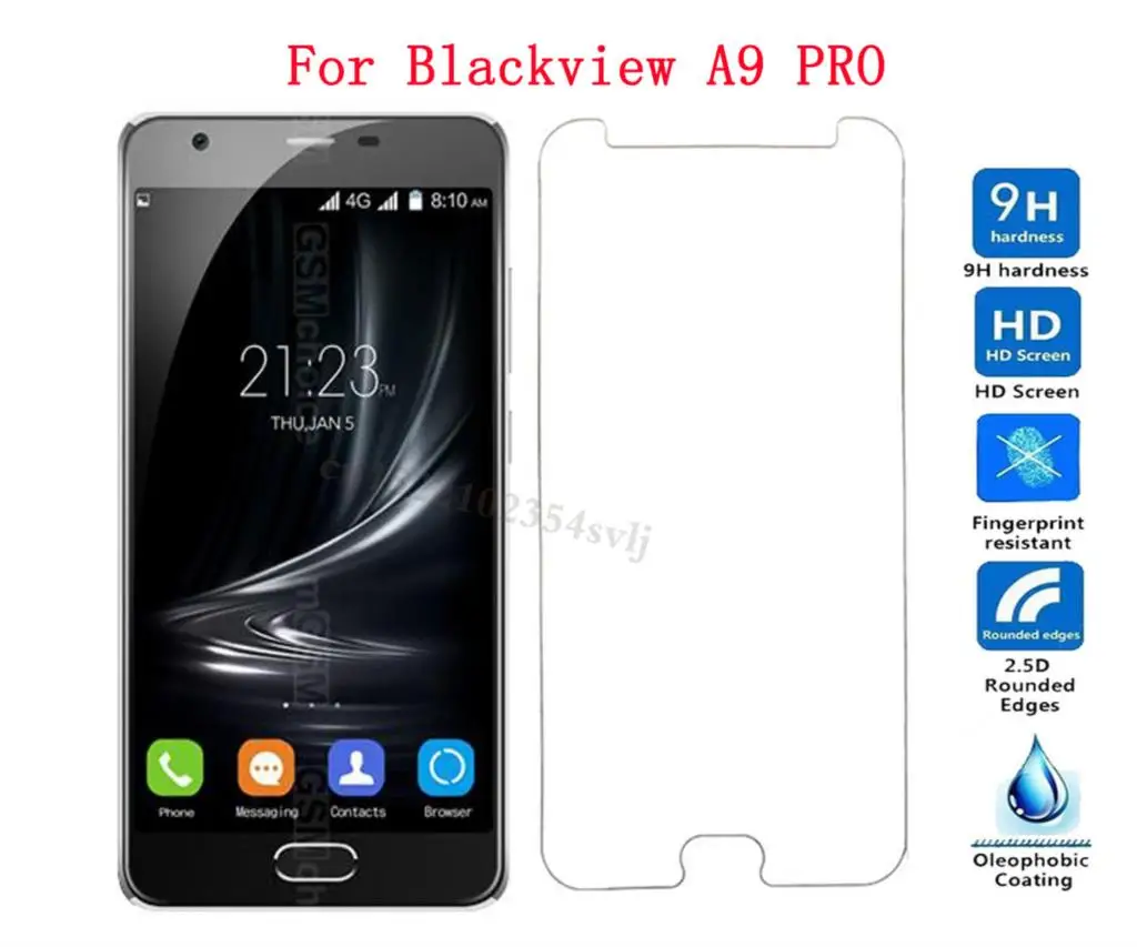 Smartphone Tempered Glass 9H Explosion-proof Protective Film Screen Protector mobile phone for Blackview  A9 PRO