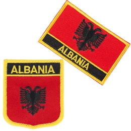 Albania Железный на флаге патчи пилы на значки, патчи для одежды Albania PT0001-3 - Окраска металла: PT0001-2