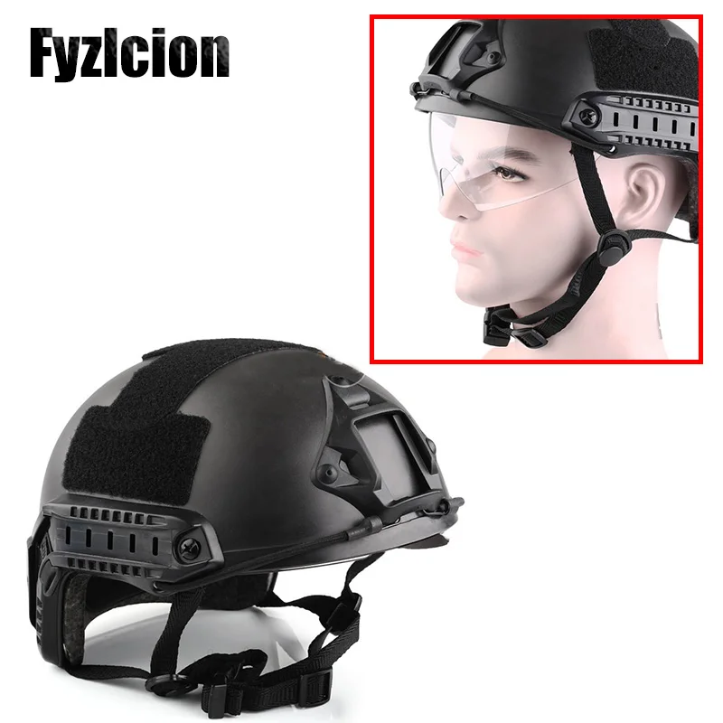 

Wargame Helme Protective Goggle MH Type Military Tactical Gear Airsoft Paintball SWAT Protective FAST Helmet with Goggle