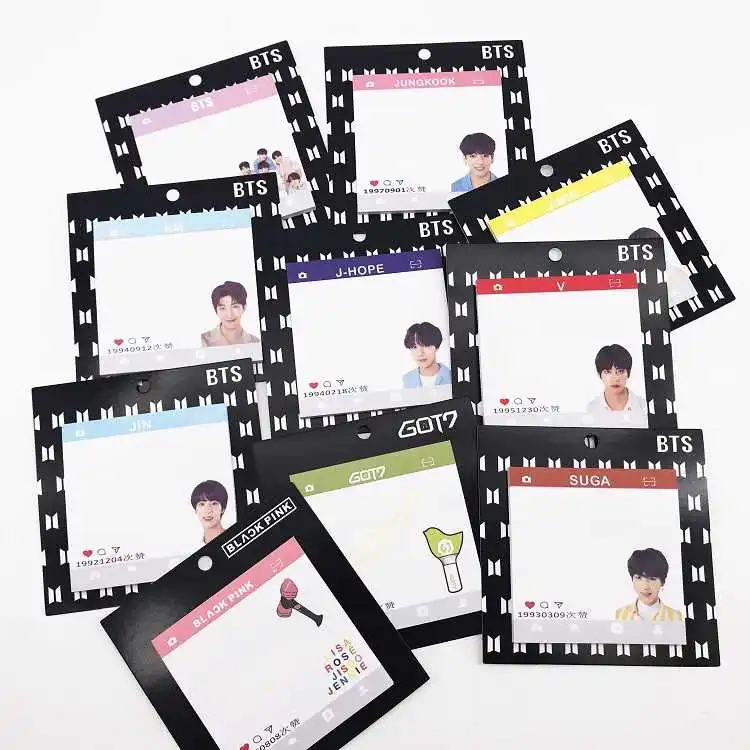 

New Kpop Bangtan Boys Got7 Blackpink Poster Sticker Accessories Sticky Note Photocards Postcards Character Stickers Tags