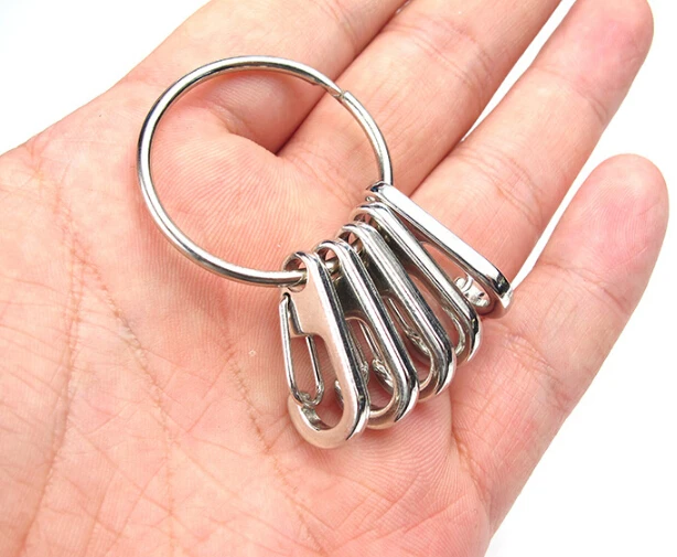 EDC gear 5 шт./лот мини карабины Пружинные застежки для альпинистского рюкзака брелок
