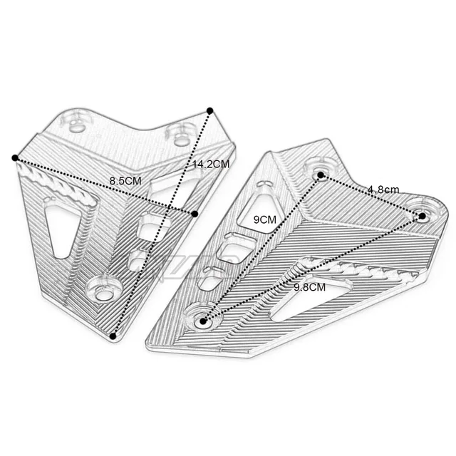 CNC 알루미늄 오토바이 발판 가드 승객 발 보호대