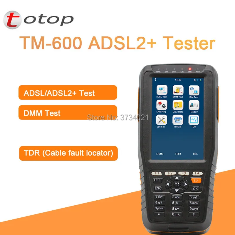 

TM-600 ADSL/ADSL2+ Tester, DMM Test + TDR Cable Fault Locator Function, TM600ADSL2+ Tester