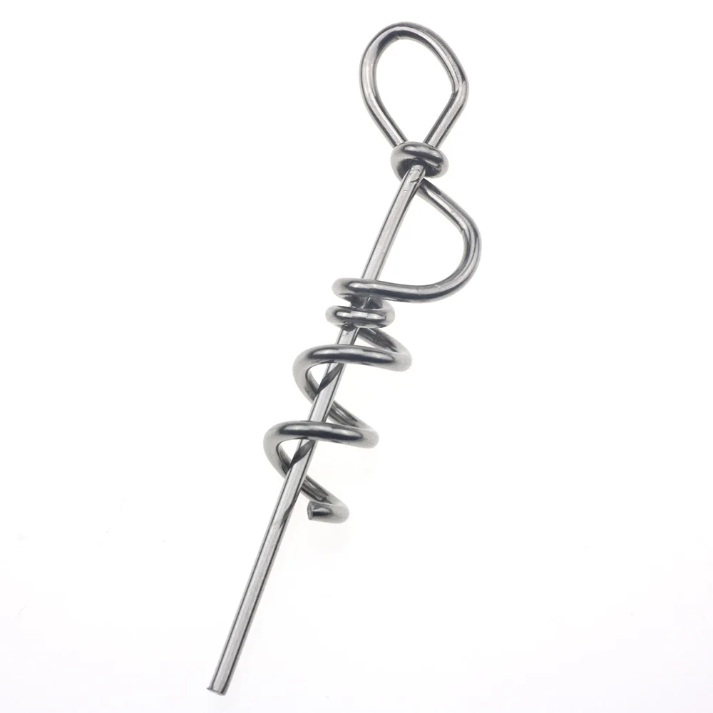 

Rompin 20pcs Soft Baits Fishing hooks assist Soft Lures Pin Jig Hook Spring Fixed Lock Fishing Screw Fishing Tools 4.5