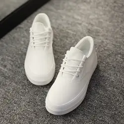 2019 Весенняя Новинка туфли для прогулок тканевые стиль корейских студенток сплошной цвет белый прогулочная обувь XBLA-1-XBLA-8