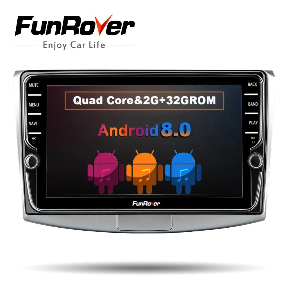 Clearance FUNROVER 2G RAM 9" Android 8.0 Car dvd multimedia stereo for Volkswagen VW Passat B6 B7 CC Magotan 2011-2014 GPS navi autoradio 0