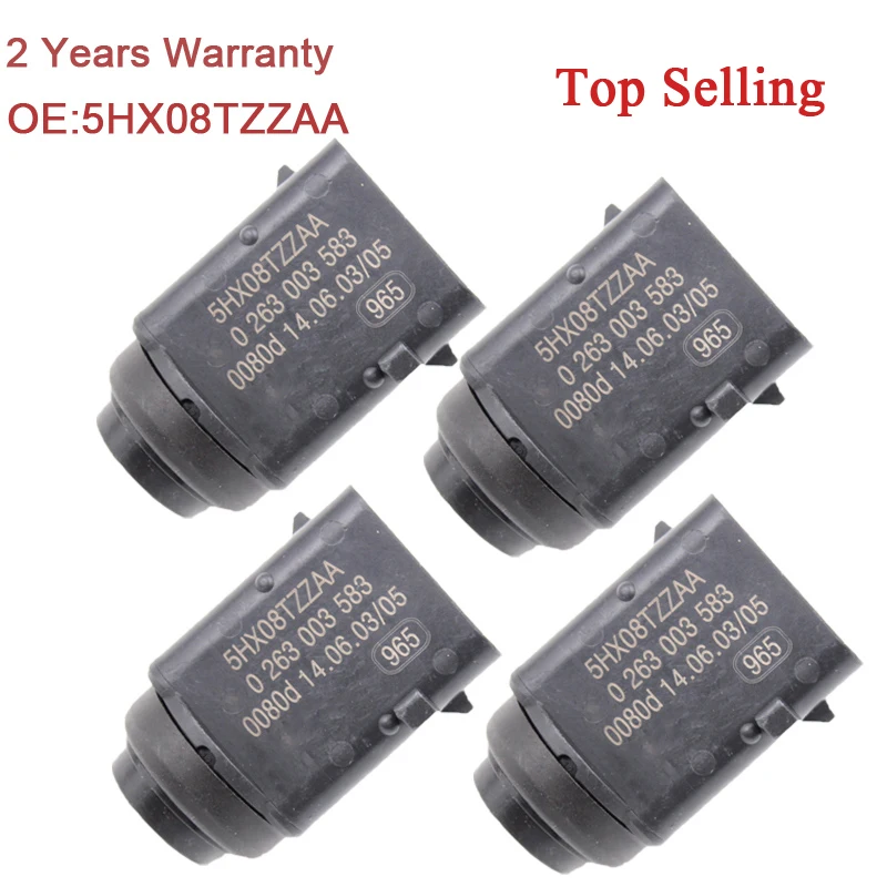 

4PCS 5HX08TZZAA 0263003583 PDC Parking Sensor Bumper Object Reverse Assist Radar For Chrysler 300C Dodge Charger Jeep Commander