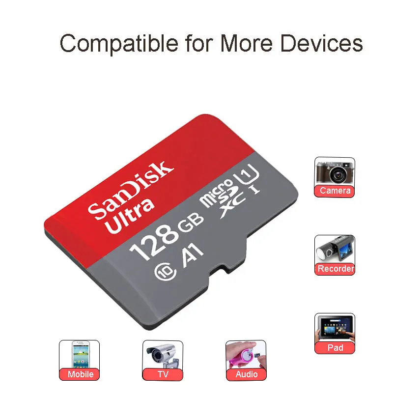 Карта памяти SanDisk Micro sd 128 Гб карта Microsd Cartao de Memoria Ultra USH I SDXC Class 10 Carte Tarjeta карты для