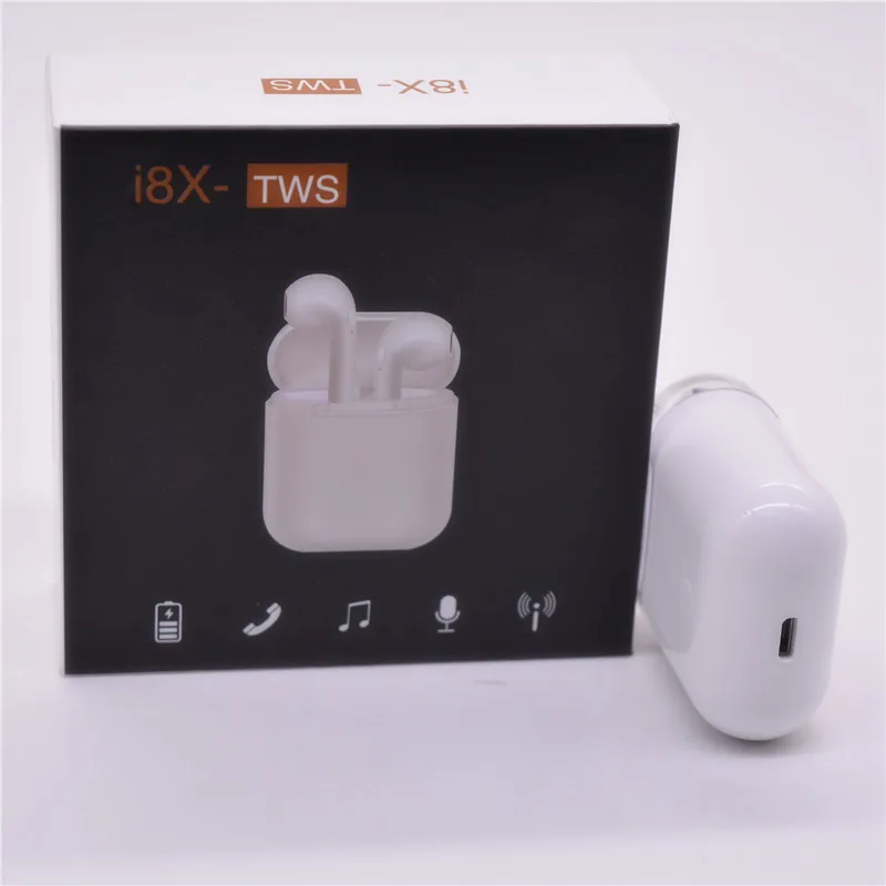 Новые I8X TWS Twins настоящие беспроводные наушники Мини Музыкальные Bluetooth с зарядным
