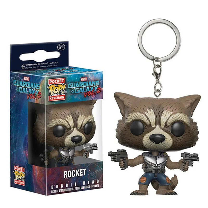 Rocket Funko Pop брелок Мстители Marvel странные вещи Дэдпул отряд самоубийц История игрушек Рик Морти Игра престолов игрушки - Цвет: Rocket