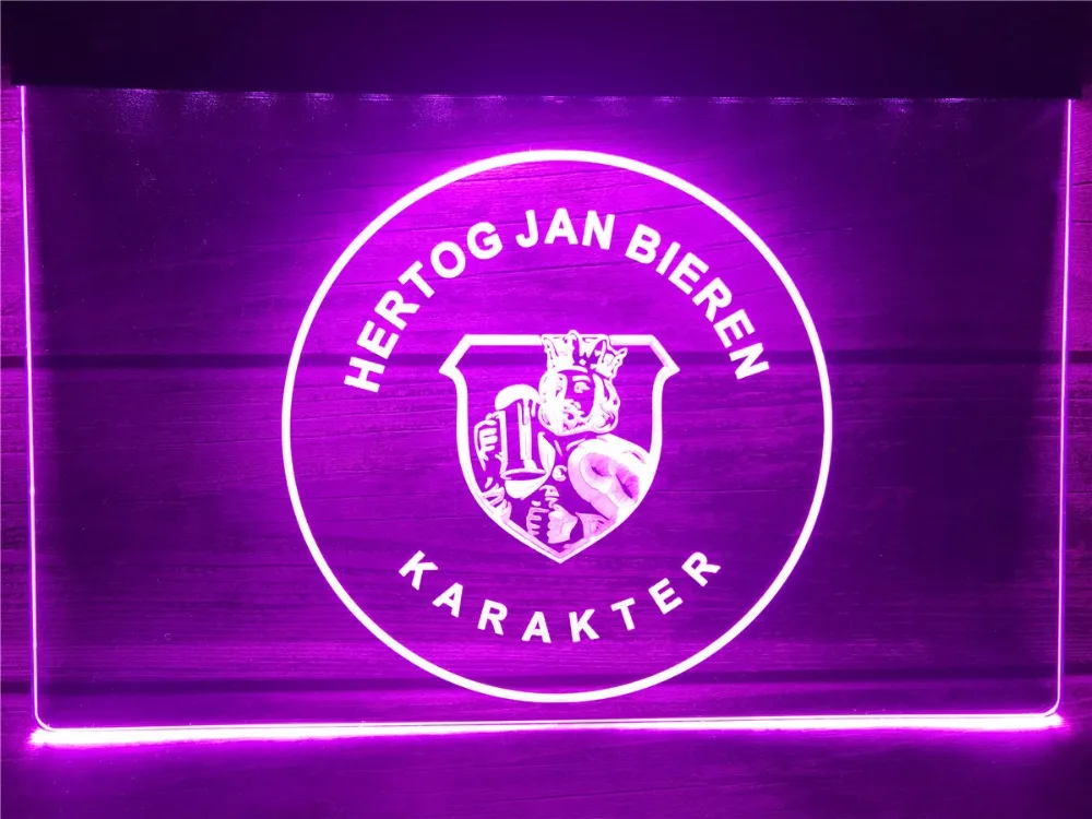 LR100 Hertog Jan Bieren Karakter Пивной бар pub светодиодный неоновый светильник|Таблички и