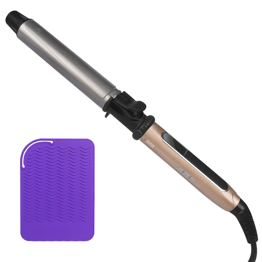 USHOW Curling Iron with Tourmaline Ceramic Technology and Digital