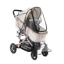 Stroller Accessories Waterproof Rain Cover Transparent Wind Dust Shield Zipper Open For Baby Strollers Pushchairs Raincoat babyrule baby stroller accessories universal waterproof rain cover wind dust shield for strollers pushchairs stroller buggy