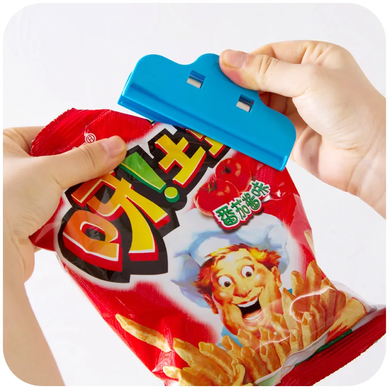 1pc Colored Plastic Sealing Clip Food Bag Sealing Clip Bag Closure