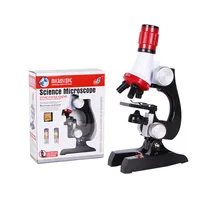 Biology Microscope Kit Lab LED Home School Science Educational Toy Gift Refined Biological Microscope For Kids Children