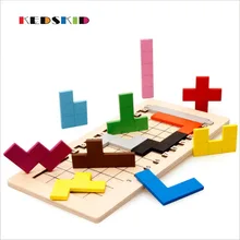 Деревянный детей цвет тетрис логическое мышление способность детские развивающие игрушки