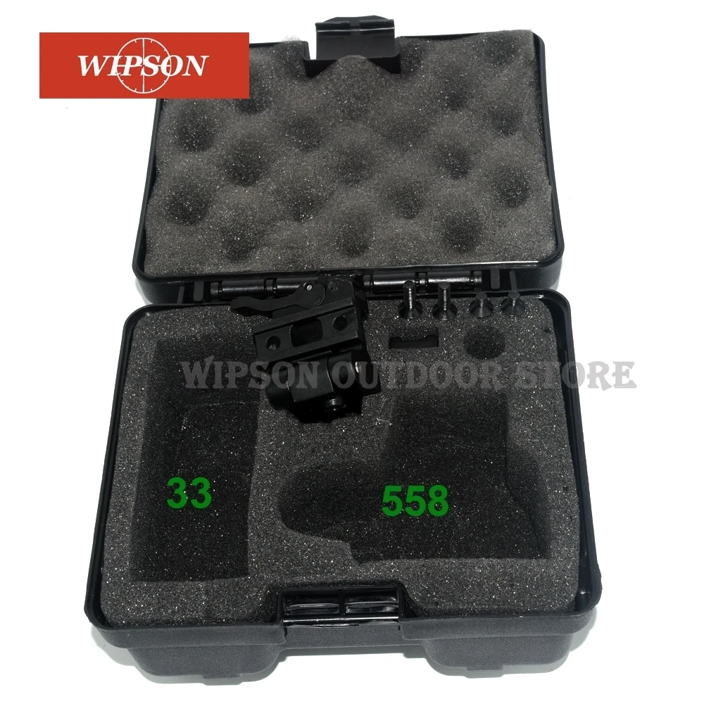 

WIPSON Outdoor Hunting 558+33 Holographic Red Green Dot Sight Rifle Scope For 20mm Weaver Rail Mounts Black Color
