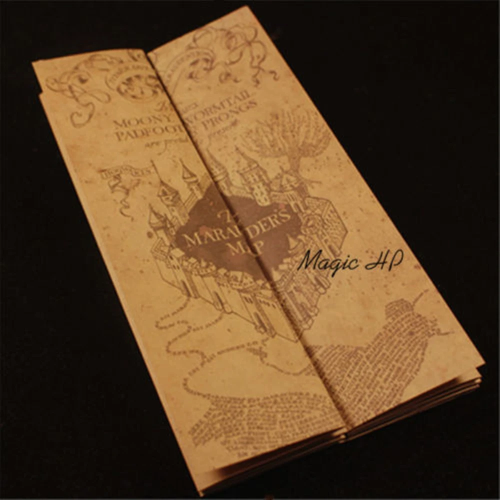 

Harri Potter Marauder's Map Mini Version Collectible Mini Retro Parchment Map Gifts