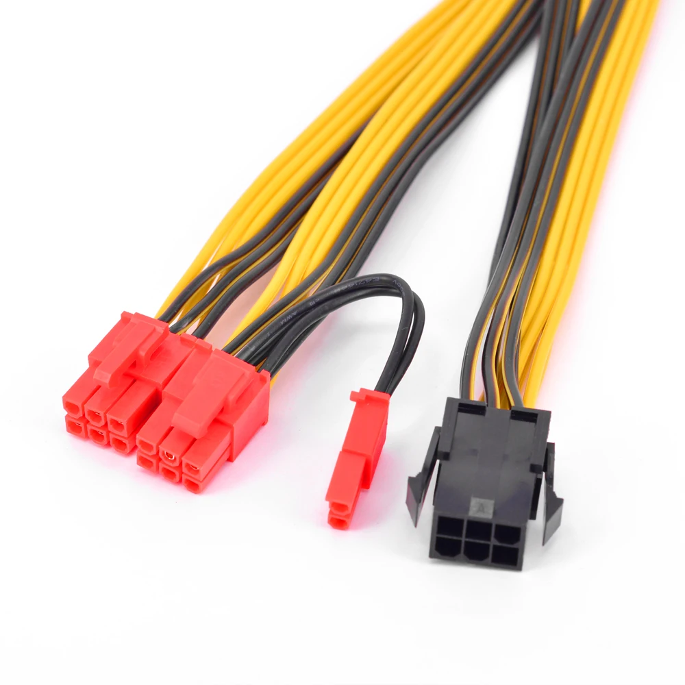 PCI e 6 контактный графический адаптер с 1 на 2 порта и + внешний кабель PCIe
