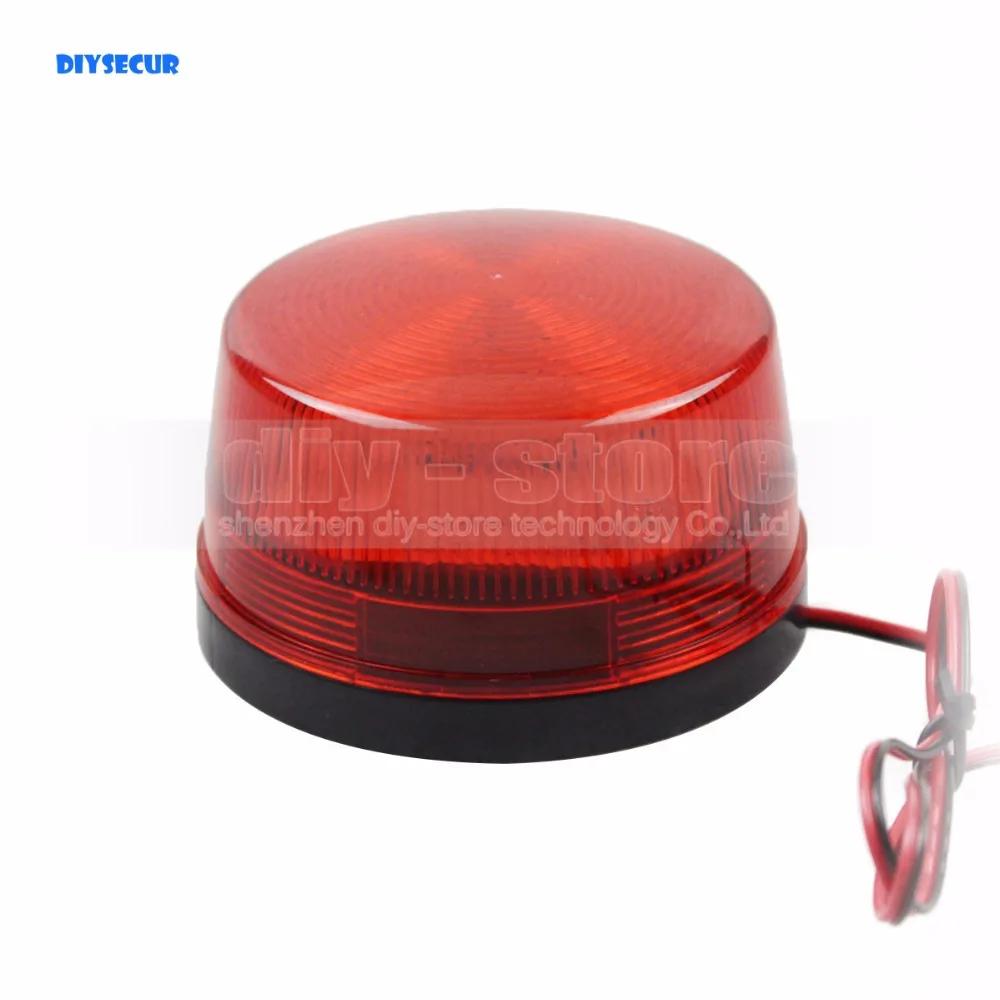 DIYSECUR 5pcs/lot 12V Security Alarm Strobe Signal Warning Siren Red