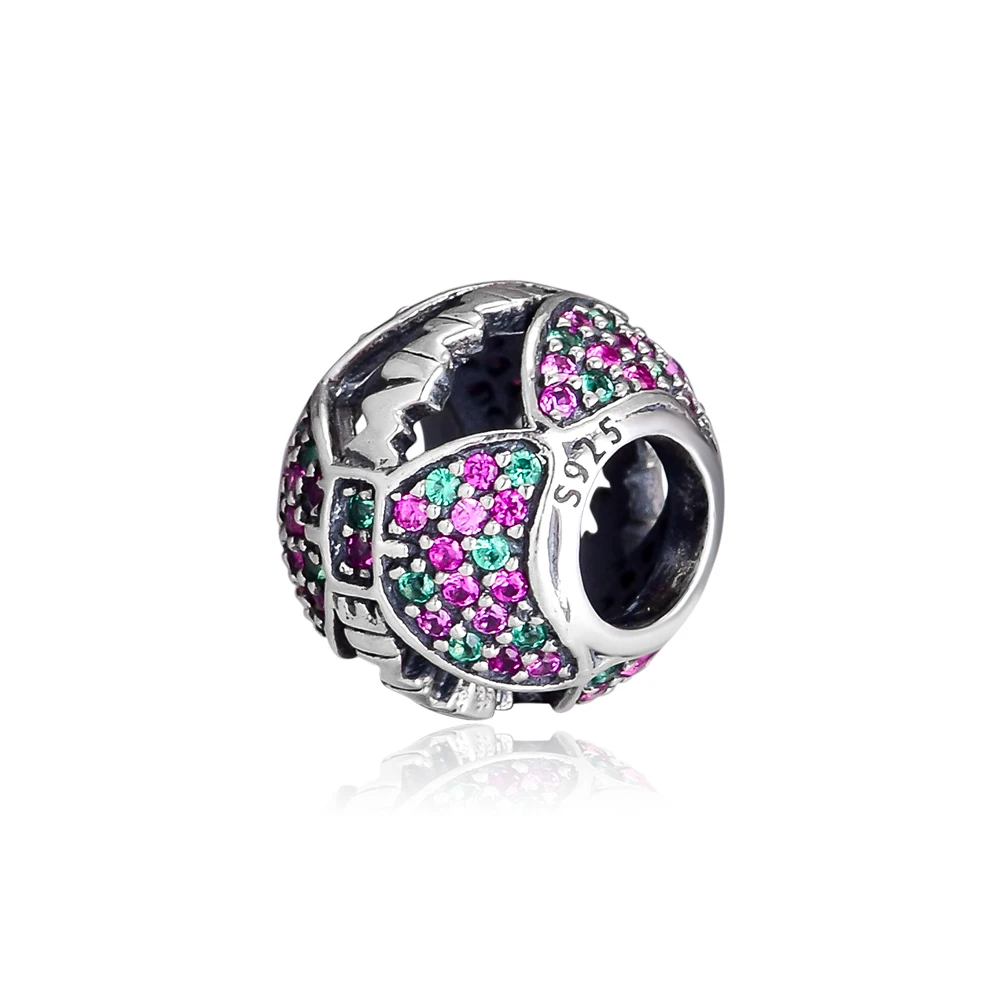 Подходит для Pandora шармы браслеты мышь праздник лук бусины стерлингового серебра 925 ювелирные изделия