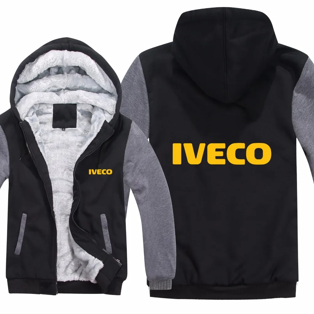 Человек пальто для мужчин шерсть лайнер флис Iveco кофты грузовики толстовки куртка Зимний пуловер