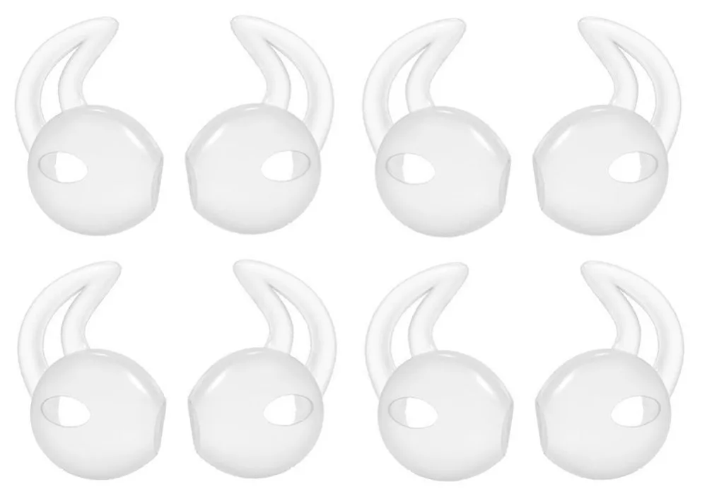 

For Apple Earpods Covers Anti-slip Silicone Soft Sport Earbud Tips for iPhone 6S/6 Plus/5S/5C/5 Comfortable 4 Pairs Clear