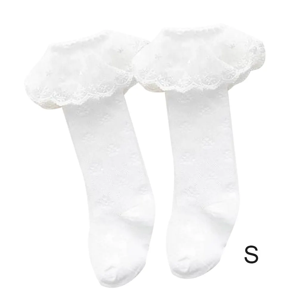 Autumn Baby Girls Kids Toddler White Cotton Lace Ruffle Princess Mesh