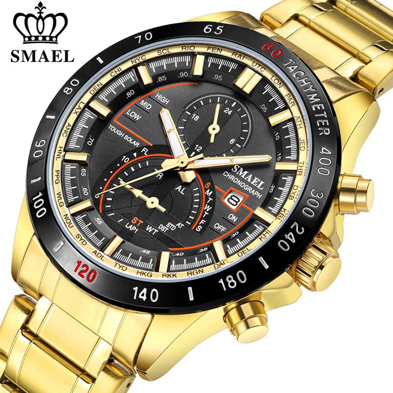 

SMAEL Relogio Masculino Mens Watches Top Brand Luxury Men Sport Watch Stainless Military Calendar Waterproof Wristwatch Saat