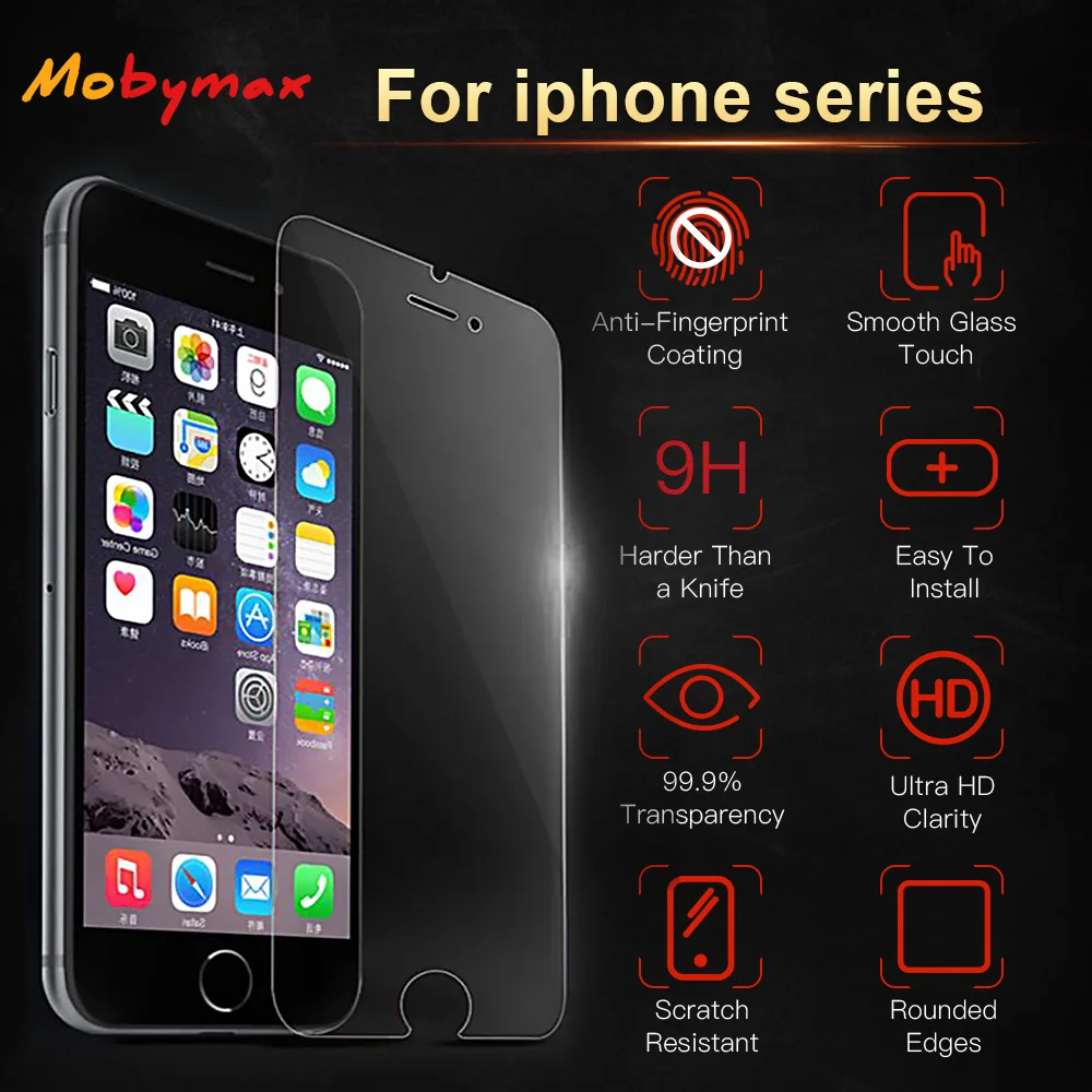 

Ultra-thin Tempered Glass for iPhone 7 Glass Screen Protector Film Protective Glass on iphone 6 6S 8 XR X XS Max LCD Adhesive