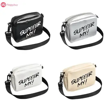 

Unisex Women Men Leather Zipper Crossbody Packs Messenger Shoulder Belt Bag