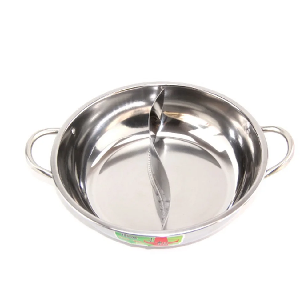 

HOT asserole Cooking Tool 2 Grid 2 Taste Stainless Steel Hot Pot Mandarin Duck PotSoup Pot 2018