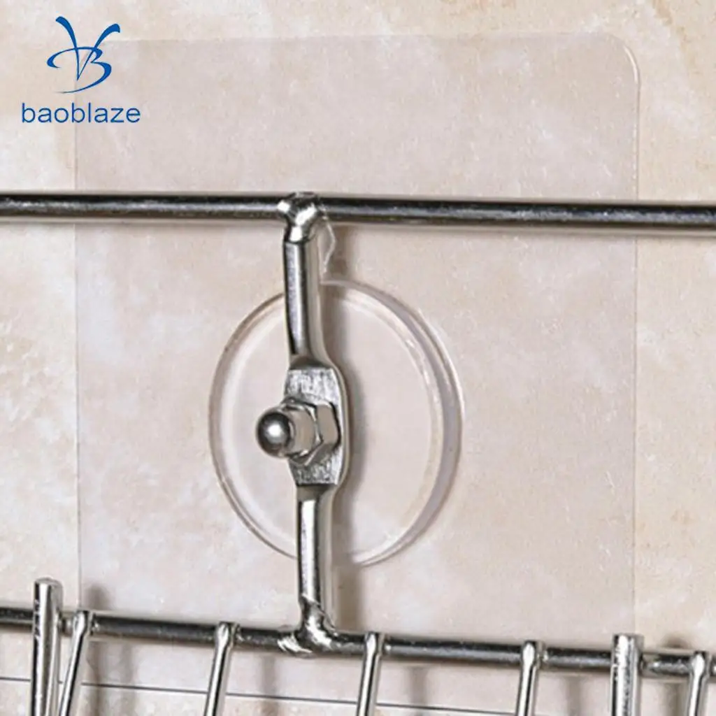 2pcs Self Adhesive No Drilling No Trace Hanging Nails Heavy Duty Shelf Supporter Seamless Kitchen Wall Sticky Hook