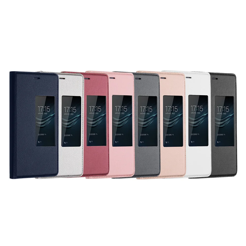Роскошный кожаный чехол для телефона с чехол для Huawei P9 в стиле ретро, однотонный чехол для телефона, флип-чехол для Huawei P9, чехол для деловых мужчин